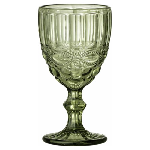 decoration en verre design tendance 4 verres à vin en verre vert Florie - Bloomingville