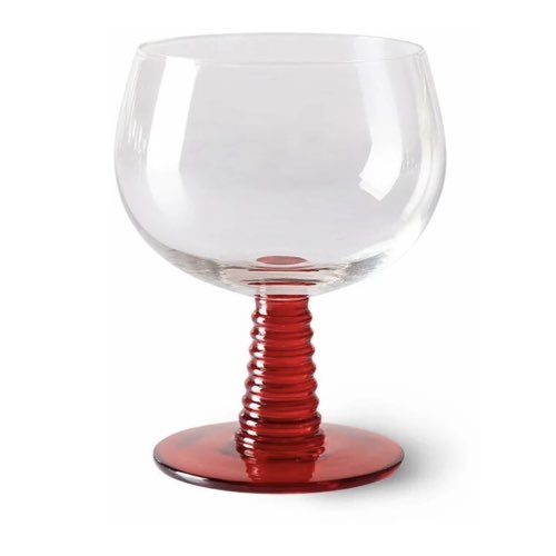 decoration en verre design tendance Verre à vin Swirl Low Red - HKliving