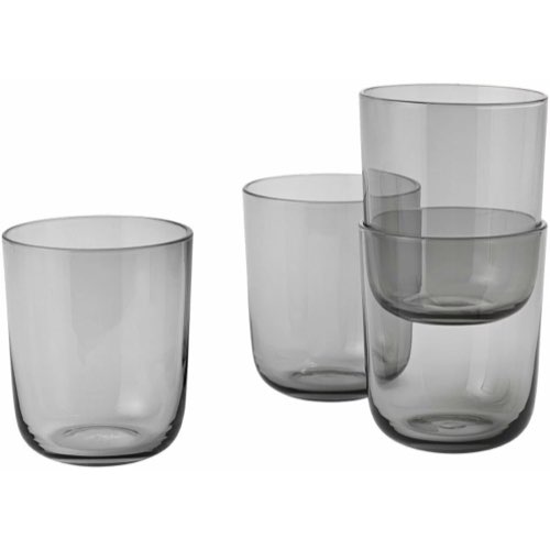 decoration en verre design tendance 4 Verres gris transparent Tall Corky - Muuto