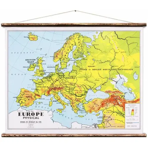 ou trouver carte ecole vintage geographie Carte vintage Europe ancienne rétro pédagogie enfant