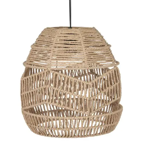 ou trouver decoration salle a manger Suspension tressée beige et marron H31