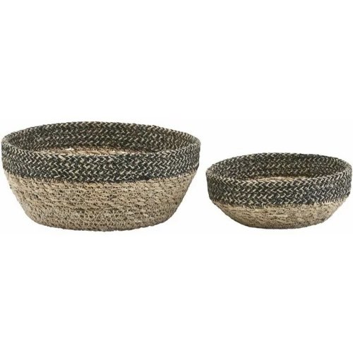 ou trouver objets decoratifs salle a manger 2 paniers en jute noir et naturel