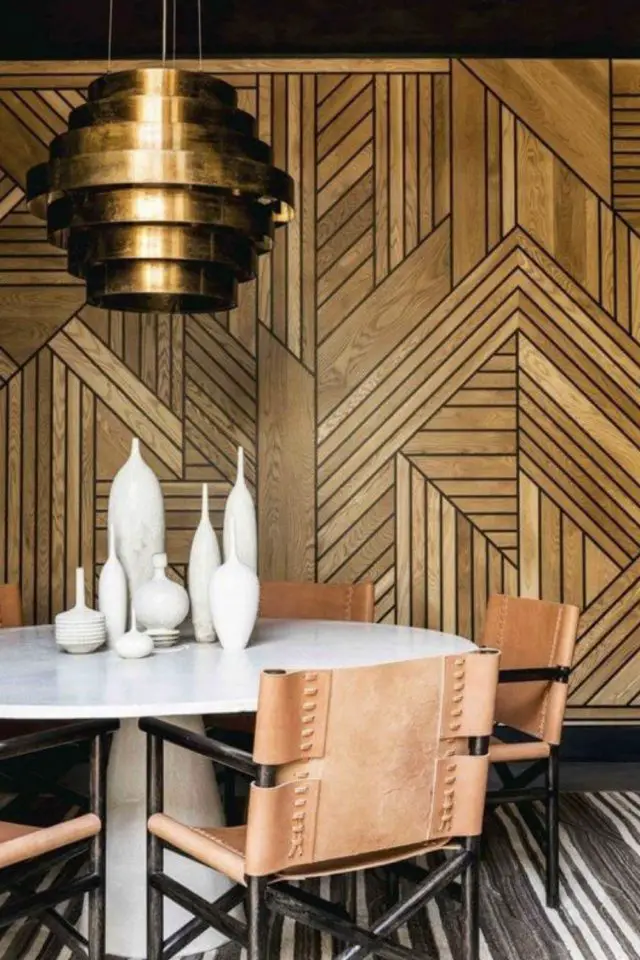 blog design interieur vintage moderne motif art déco revêtement mur bois élégant et chic