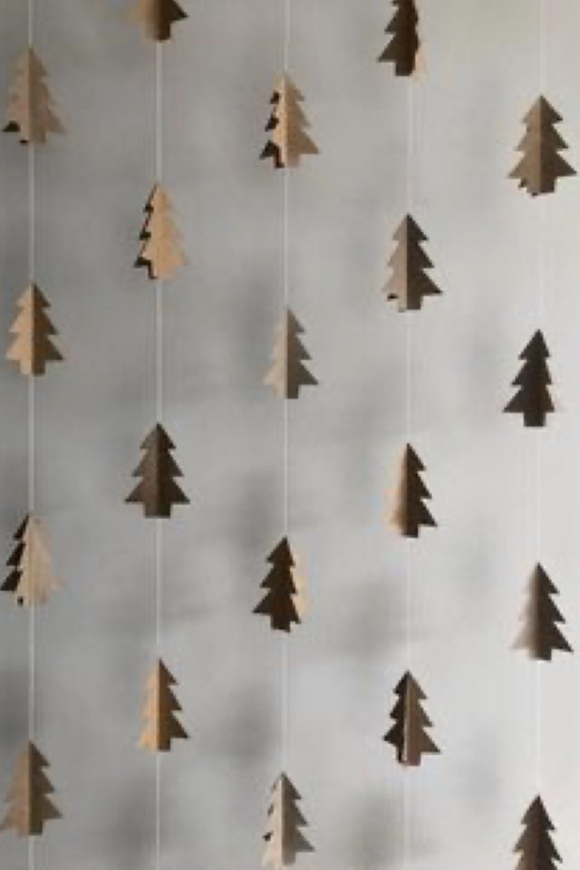 coup de coeur noel deco nature diy guirlande petit sapin en carton à faire soi même