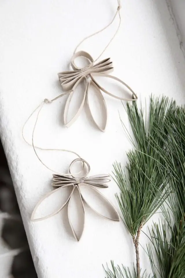 coup de coeur noel deco nature diy petit sujet pour sapin récup rouleau de papier toilette