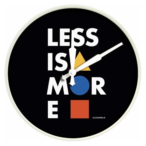 deco et meuble esprit bauhaus Horloge murale noire Less is more Bauhaus