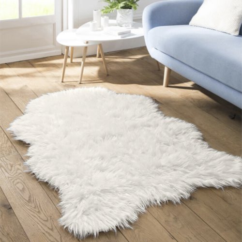 deco textile chaleur cosy Tapis poils forme peau de bête