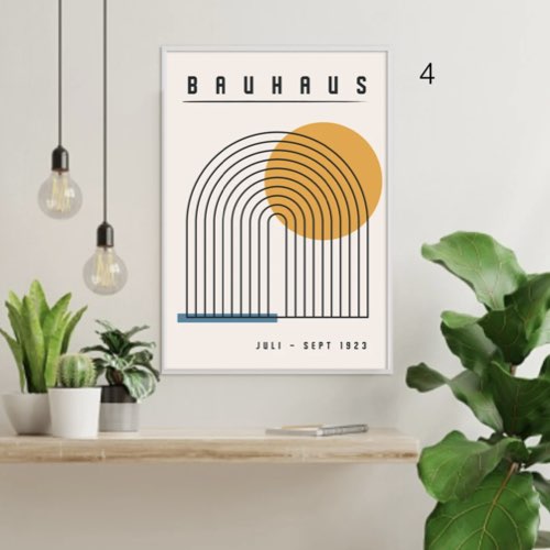 decoration murale esprit bauhaus Affiches Bauhaus style vintage