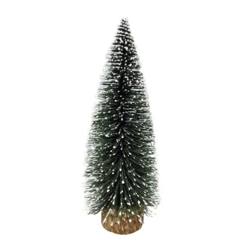 decoration noel diy zodio Sapin de noël enneigé vert 15cm