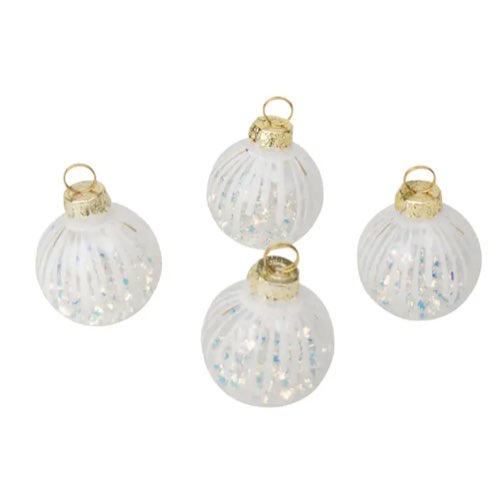 decoration noel diy zodio 4 marques-places Boules de Noël transparents-blanc 5cm