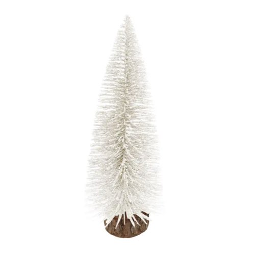 decoration noel diy zodio Décoration Sapin sur rondin blanc 23,5cm