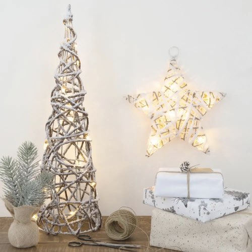 decoration noel maisons du monde Suspension de Noël étoile lumineuse