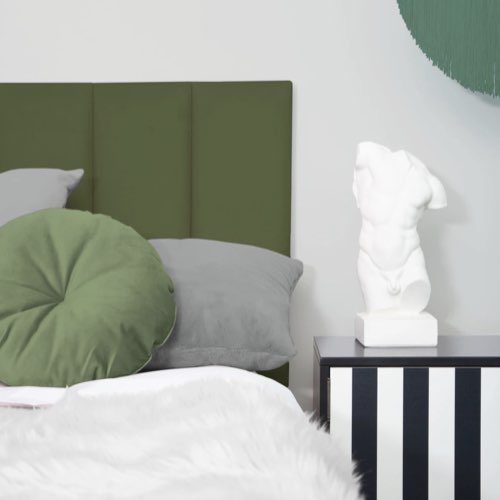 decoration vert sauge maisons du monde Tête de lit en contreplaqué et velours en couleur vert sauge