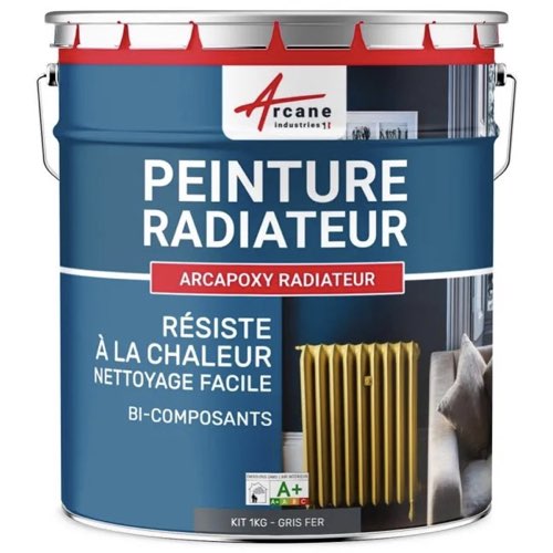 diy decoration renovation radiateur Peinture Radiateur Fonte Acier Alu - Peinture Radiateur - Ral 7011 Gris Fer - 1 Kg Jusqu'a 5m² Pour 2 Couches