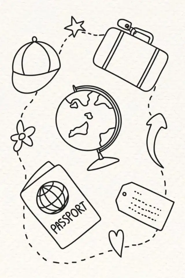 exemple petit dessin decoration journal voyage association de doodle page travel book