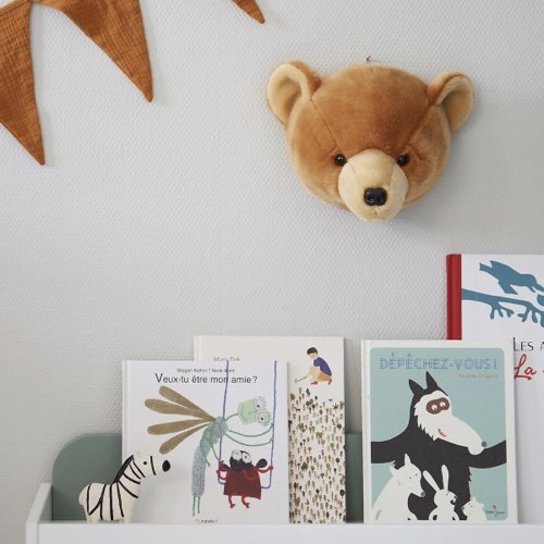 idee cadeau noel decoration soldes Décoration murale enfant tête d'ours trophée