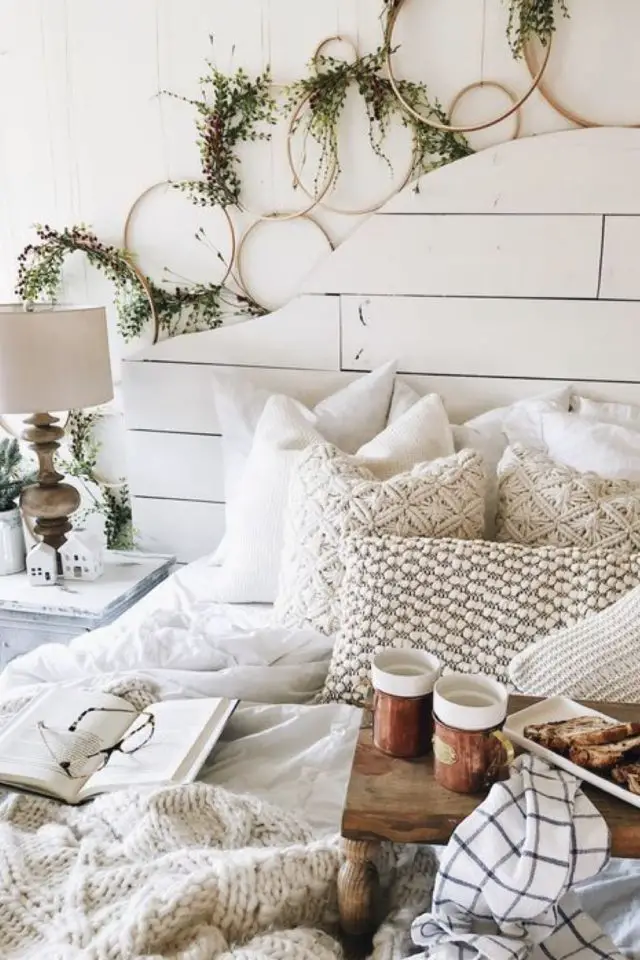 quel tissu choisir ambiance cosy hiver housse de coussin et oreiller plaid lit dimanche matin cocooning