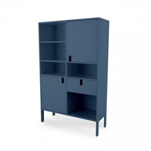 deco et meuble couleur bleu electrique Grande étagère design nombreux rangements bleu
