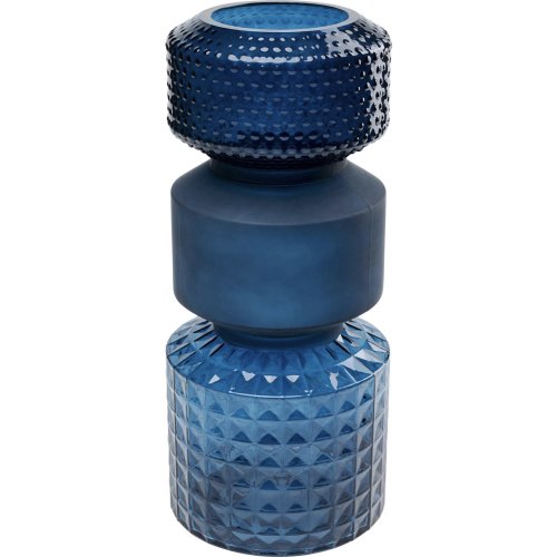 deco et meuble couleur bleu electrique Vase en verre bleu H42