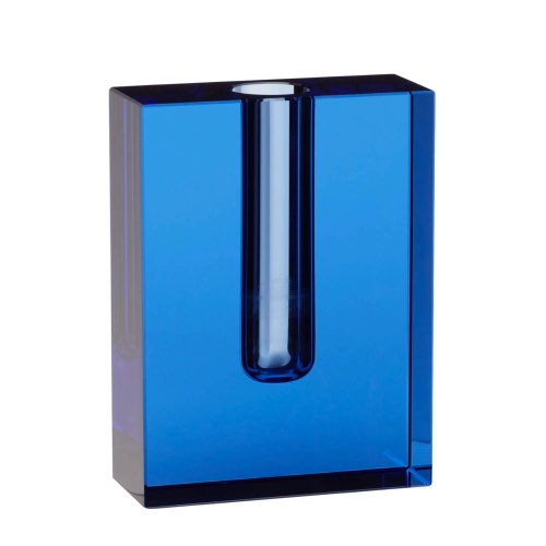 deco et meuble couleur bleu electrique Vase en verre bleu H16