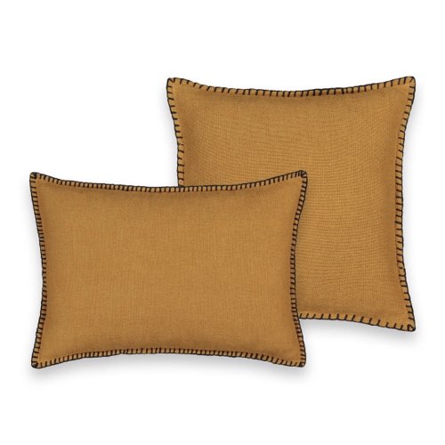 deco et meuble couleur ocre jaune Housse de coussin Raoul petite couture noire