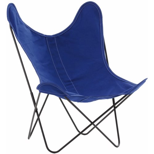 deco et meuble design bleu electrique Fauteuil AA en coton bleu électrique avec structure en acier noir Coton - Airborne