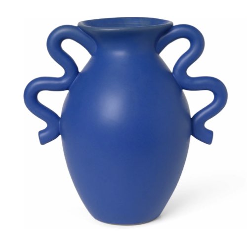 deco et meuble design bleu electrique Vase bleu Verso - Ferm Living
