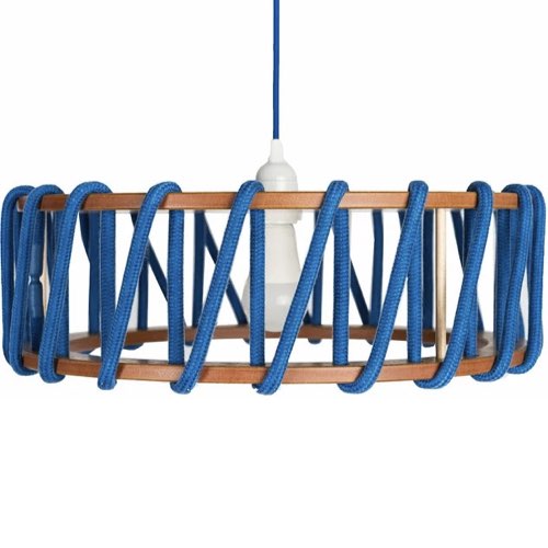 deco et meuble design bleu electrique Suspension bleue L Macaron - EMKO