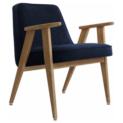 deco mobilier design sejour tendance Fauteuil en velours indigo