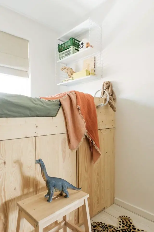 ikea hack chambre enfant exemple sur-élevé lit rangement meuble ivar en bois bricolage