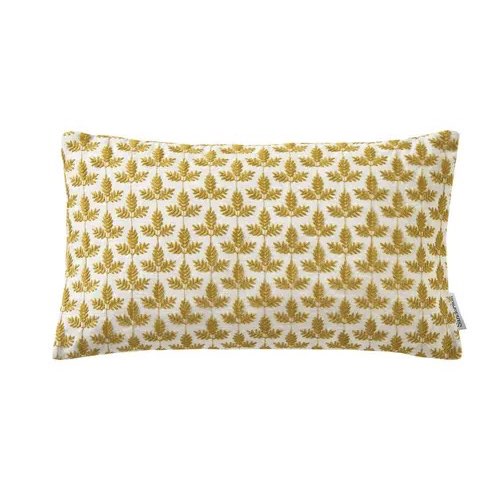 meuble deco ecoresponsable sejour Coussin lin Légende ocre fabriqué en France