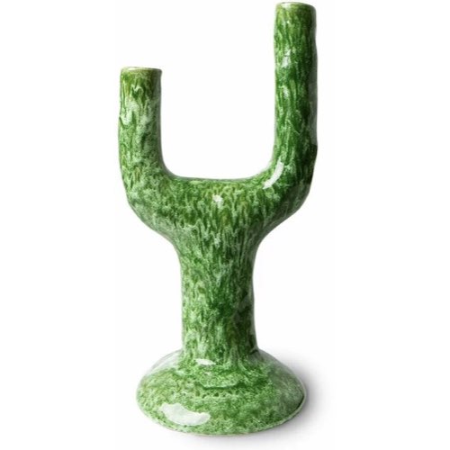objet design eclectique a poser buffet Bougeoirs en céramique L Reactive Green 