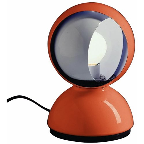 objet design eclectique a poser buffet Lampe à poser orange Eclisse - Artemide