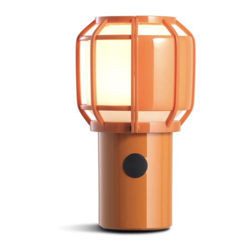 objet design eclectique a poser buffet Lampe sans fil en polycarbonate orange Chispa