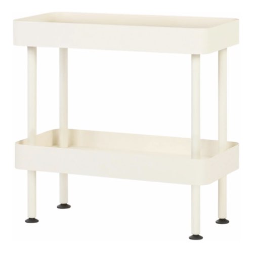 ou trouver console design Console avec double plateaux en acier beige Nolle