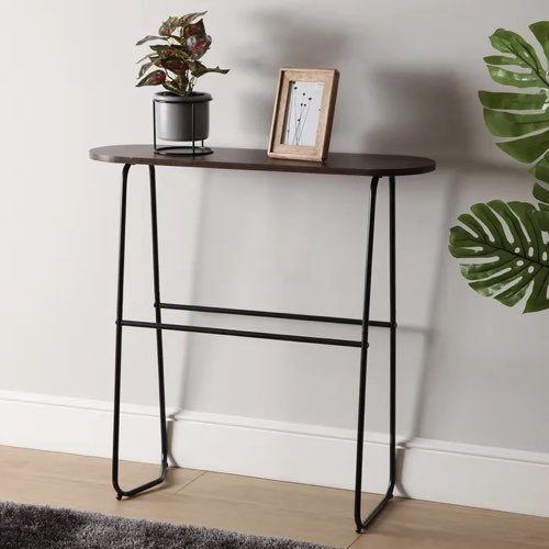 ou trouver meuble console pas cher Meuble d'Entrée Étroit pour l'Entrée ou Couloir, Table console, Marron et noir, 80x23,5x80cm