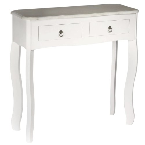 ou trouver meuble entree deco Console bois blanc L80cm style classique chic