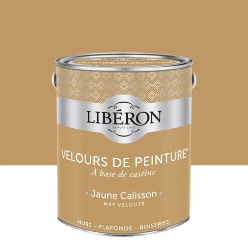 revetement mur couleur ocre Peinture jaune calisson mur, boiserie, radiateur LIBÉRON velours 2.5 l