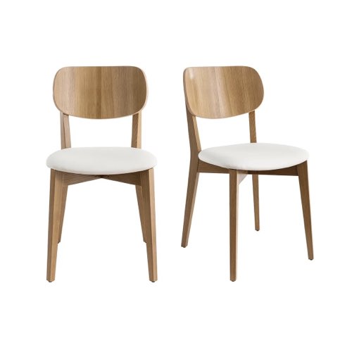 soldes decoration hiver la redoute Chaise design en bois lot de 2