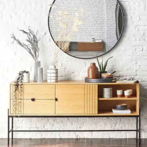 soldes decoration hiver la redoute Buffet enfilade frêne et métal