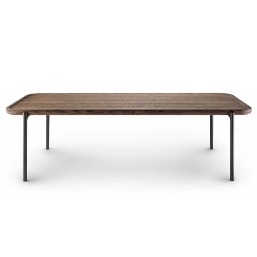 soldes hiver design the cool republic Table basse rectangulaire en chêne fumé 50 x 120 cm Savoye