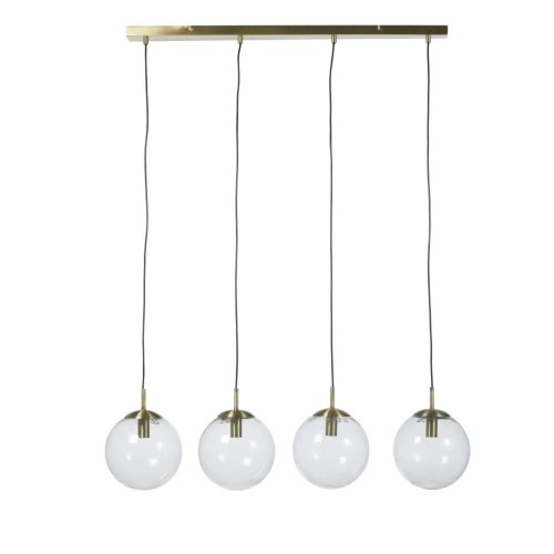 soldes hiver maisons du monde Suspension 4 abat-jours en verre et en métal doré