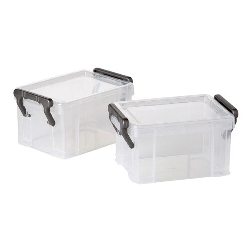 systeme rangement pratique fournitures creatives Lot de 2 boîtes de rangement avec couvercle Minibox