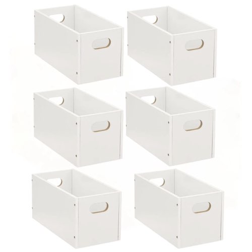 systeme rangement pratique fournitures creatives Lot De 6 Boîtes De Rangement Rectangulaire En Mdf