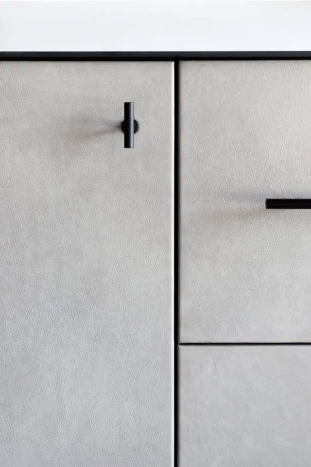 bouton poignee de meuble deco sobre élégant minimaliste noir cuisine mobilier
