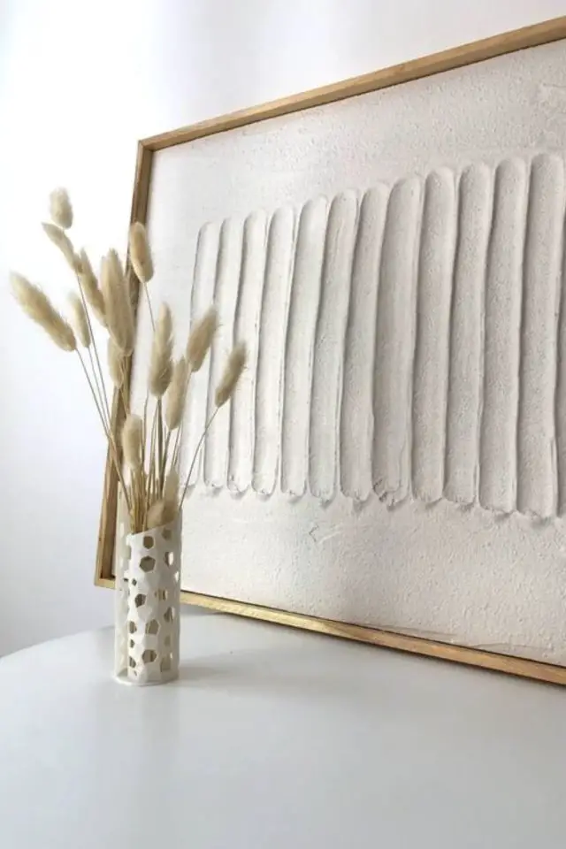 decoration mur blanc texture exemple cadre moderne relief enduit silicone