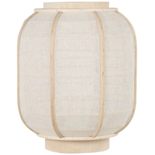 entree accueillante maisons du monde Lampe en bambou et lin beige