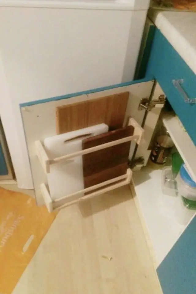 ikea hack transformation etagere Bekvam rangement main cuisine meuble planches à découper