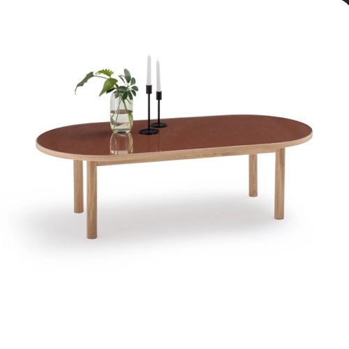 meuble salon soldes la redoute Table basse chêne et verre oblongue déco chic