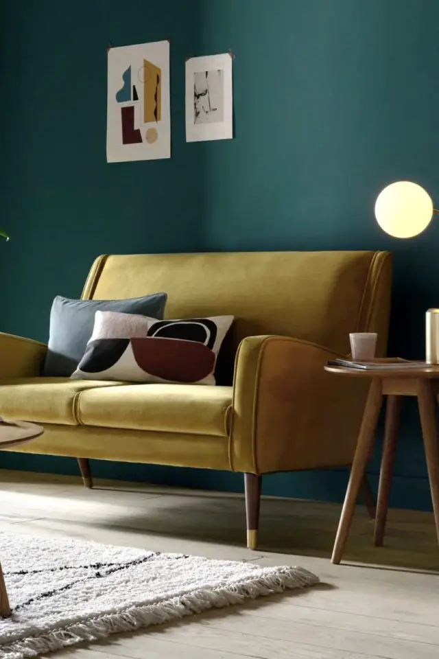 meuble salon soldes la redoute Canapé (Y) 2 places couleur ocre chic